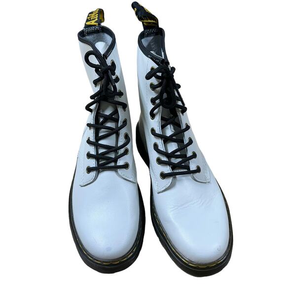Dr. Martens Women's Zavala Lace Up Combat Boot White Size 9 New Without Box - Picture 3 of 7